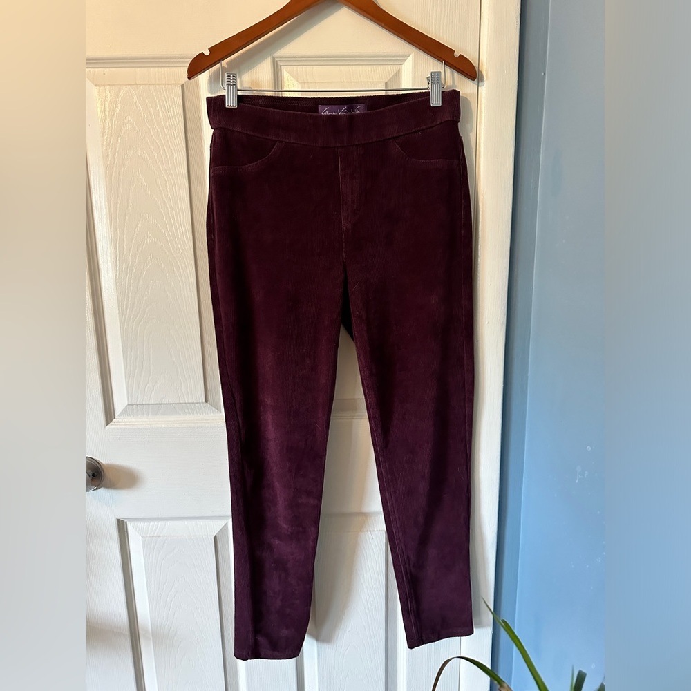 Gloria Vanderbilt Stretch Corduroy Purple Pants - Medium